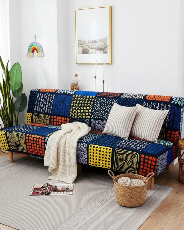 housse clic clac patchwork – Protection canapé convertible – Photo Variation 1