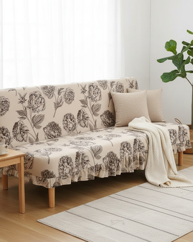 Housse de clic clac pivoines vintage – Protection canapé convertible – Photo Variation 1