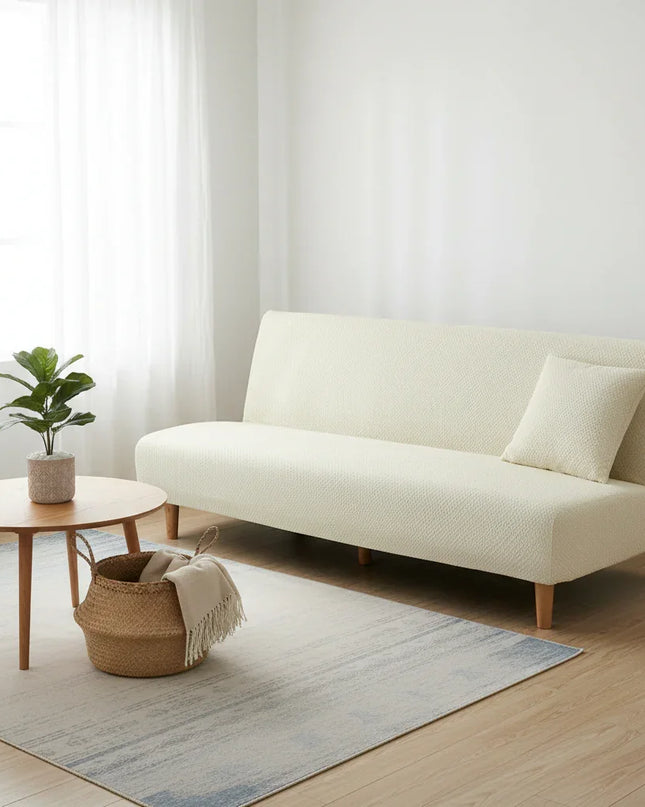 housse clic clac ecru – Protection canapé convertible – Photo Variation 1