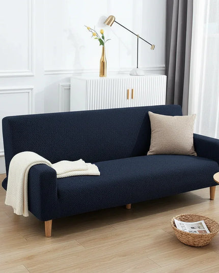 housse clic clac bleu pétrole – Protection canapé convertible – Photo Variation 1