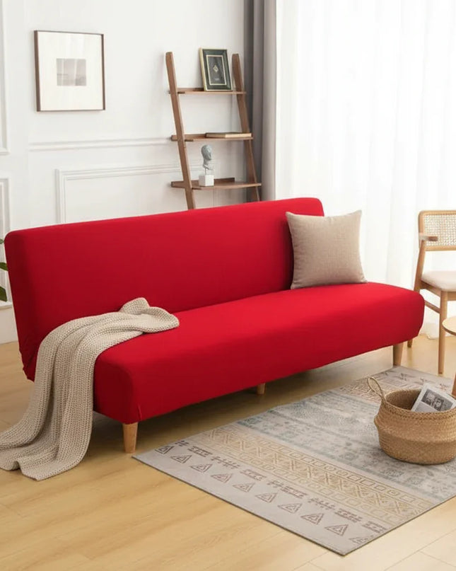 housse clic clac rouge – Protection canapé convertible – Photo Variation 1