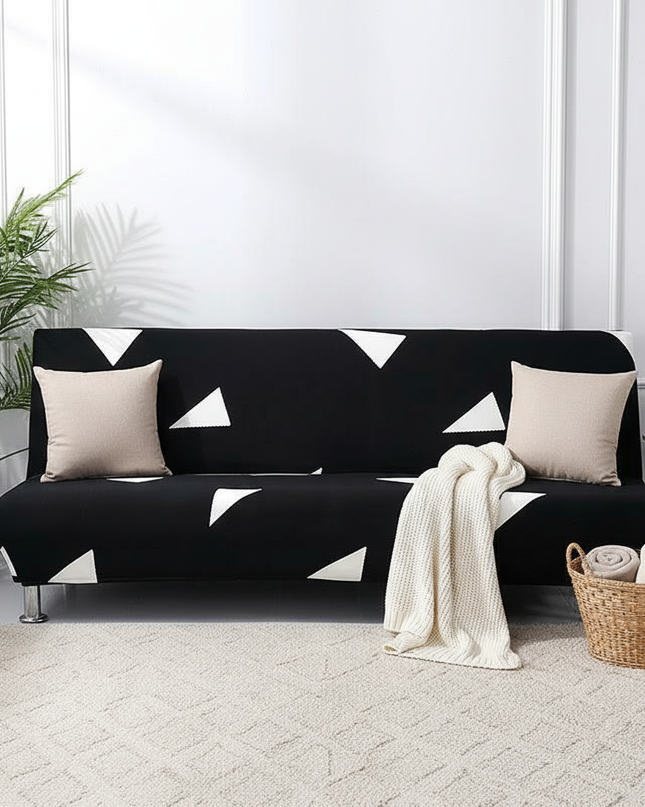 housse clic clac noir et blanc – Protection canapé convertible – Photo Variation 1
