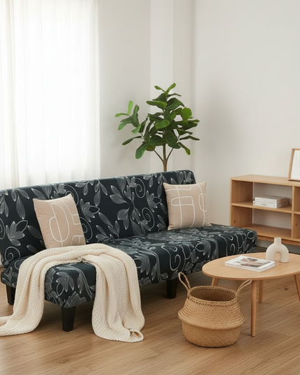 Housse de clic clac florale foncée – Protection canapé convertible – Photo Variation 1