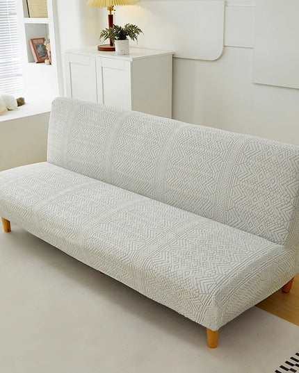 Housse de clic clac jacquard gris clair – Protection canapé convertible – Photo Variation 7