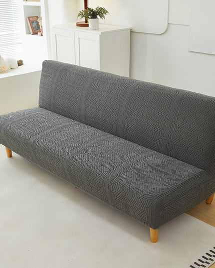 Housse de clic clac gris anthracite jacquard – Protection canapé convertible – Photo Variation 7