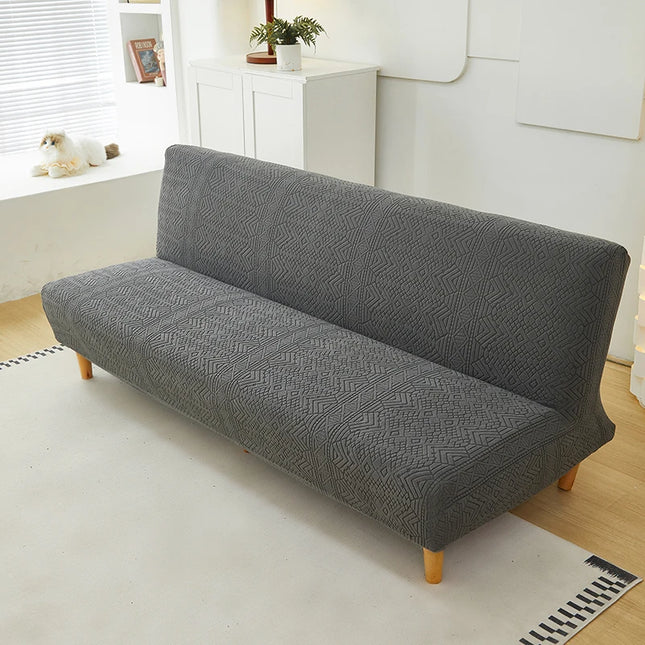 Housse de clic clac gris anthracite jacquard – Protection canapé convertible – Photo Variation 7