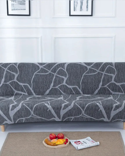 Housse de clic clac gris lignes modernes – Protection canapé convertible – Photo Variation 7