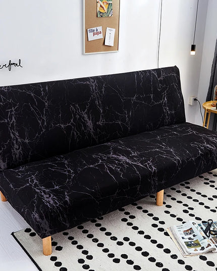 Housse de clic clac noire marbre – Protection canapé convertible – Photo Variation 7