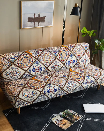 Housse de clic clac Mosaïque Multicolore Bohème – Protection canapé convertible – Photo Variation 7