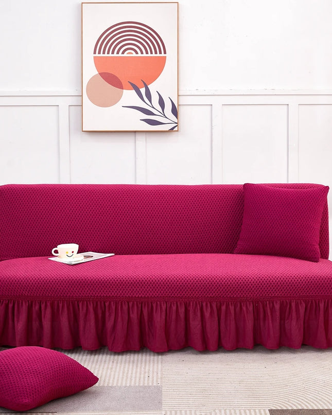 housse clic clac fushia – Protection canapé convertible – Photo Variation 7