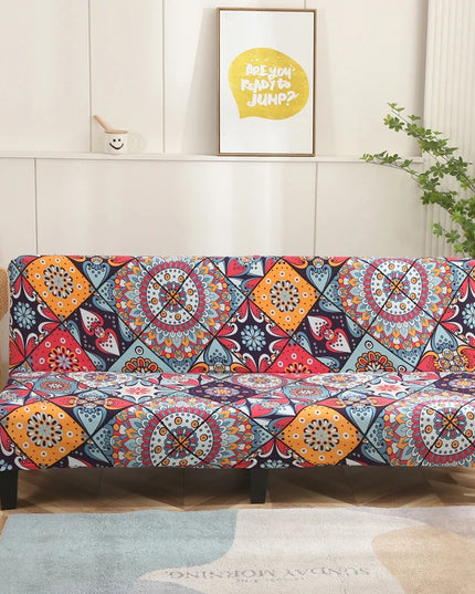 Housse de clic clac motifs mandalas colorés – Protection canapé convertible – Photo Variation 7