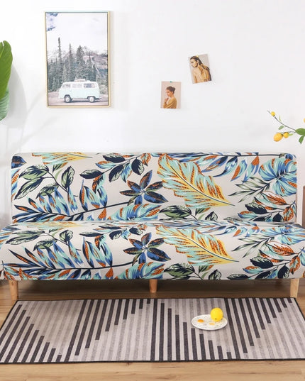 Housse de clic clac feuilles tropicales multicolores – Protection canapé convertible – Photo Variation 7