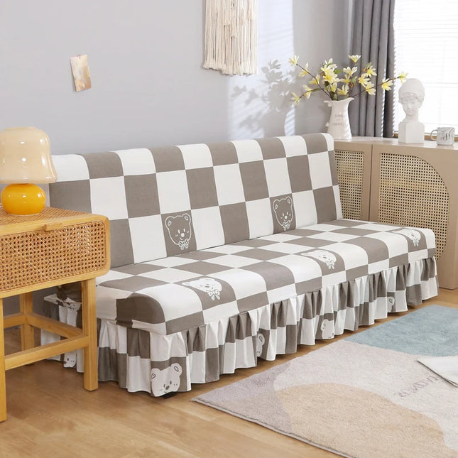 Housse de clic clac Carreaux Oursons – Protection canapé convertible – Photo Variation 7