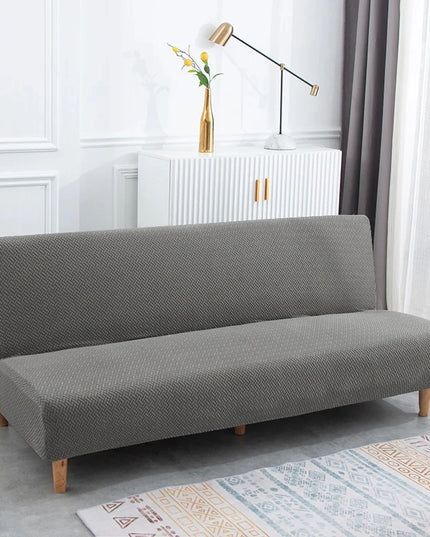 Housse de clic clac grise jacquard extensible – Protection canapé convertible – Photo Variation 7
