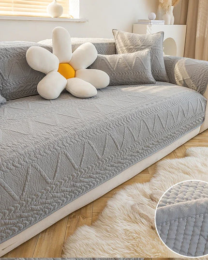 Housse de clic clac gris matelassée – Protection canapé convertible – Photo Variation 7