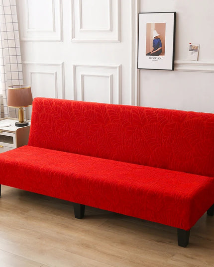 Housse de clic clac rouge motif floral – Protection canapé convertible – Photo Variation 7