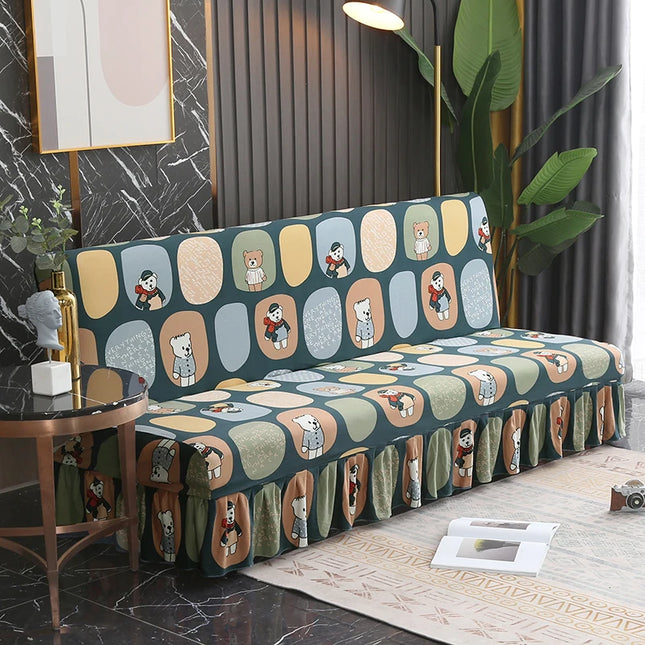 Housse de clic clac oursons vert canard – Protection canapé convertible – Photo Variation 7