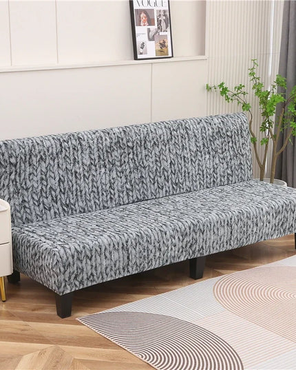 Housse de clic clac grise tricoté – Protection canapé convertible – Photo Variation 7