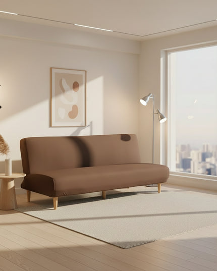 Housse de clic clac marron stretch – Protection canapé convertible – Photo Variation 7