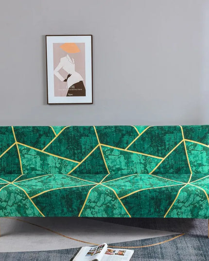 housse clic clac bicolore – Protection canapé convertible – Photo Variation 7