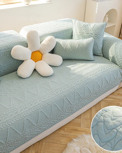 Housse de clic clac vert menthe matelassée – Protection canapé convertible – Photo Variation 7