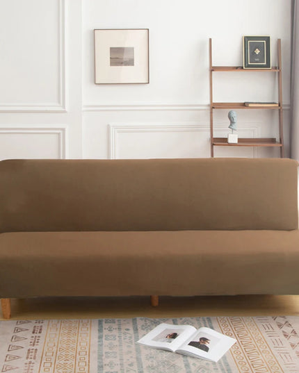 Housse de clic clac marron extensible – Protection canapé convertible – Photo Variation 7