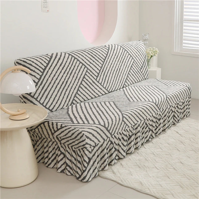 Housse de clic clac géométrique plissé lavable – Protection canapé convertible – Photo Variation 7