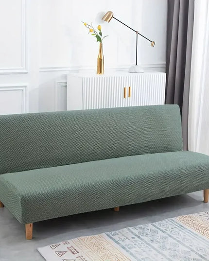 Housse de clic clac jacquard vert élastique – Protection canapé convertible – Photo Variation 7