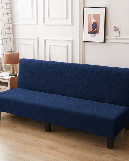 Housse de clic clac bleu marine motifs extensible – Protection canapé convertible – Photo Variation 7