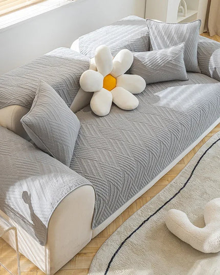 Housse de clic clac gris matelassé scandinave – Protection canapé convertible – Photo Variation 7