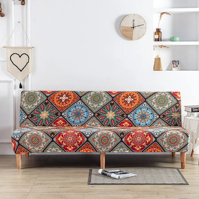 Housse de clic clac Mandalas Géométrique Multicolore – Protection canapé convertible – Photo Variation 7