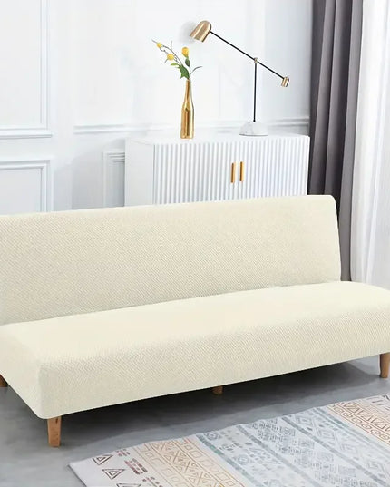 Housse de clic clac jacquard extensible crème – Protection canapé convertible – Photo Variation 7