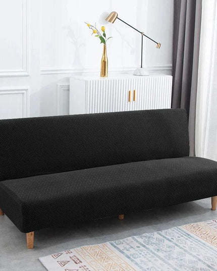 Housse de clic clac noire jacquard – Protection canapé convertible – Photo Variation 7
