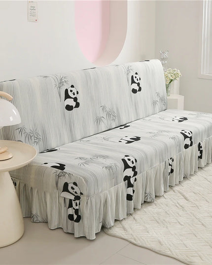 Housse de clic clac panda bambou jupe – Protection canapé convertible – Photo Variation 7