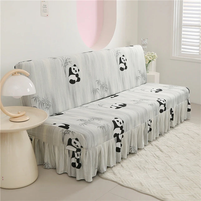 Housse de clic clac panda bambou jupe – Protection canapé convertible – Photo Variation 7