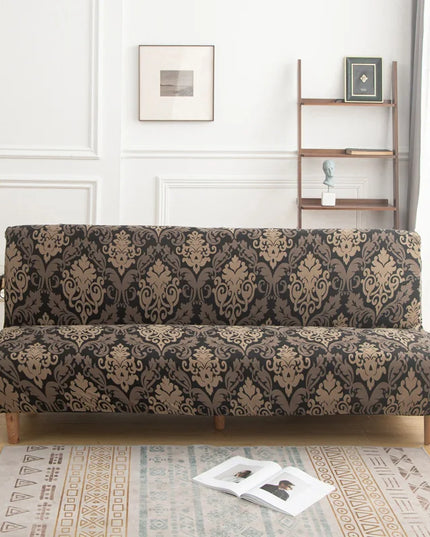 Housse de clic clac damassé noir doré – Protection canapé convertible – Photo Variation 7