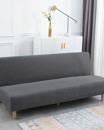 Housse de clic clac anthracite jacquard extensible – Protection canapé convertible – Photo Variation 7