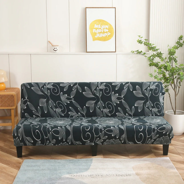 Housse de clic clac florale foncée – Protection canapé convertible – Photo Variation 7