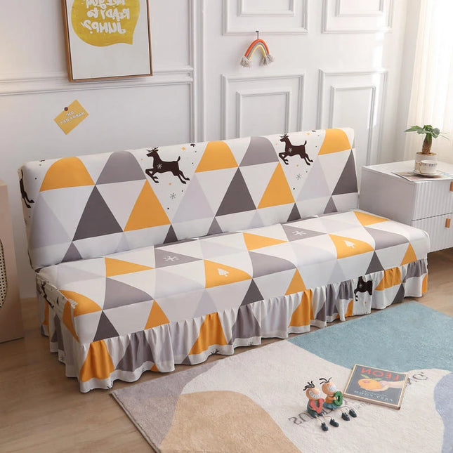 Housse de clic clac Triangles Cerf Jaune – Protection canapé convertible – Photo Variation 7